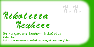 nikoletta neuherr business card